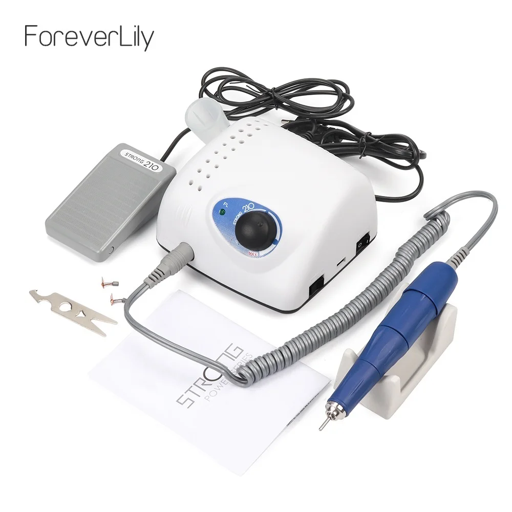 Cheap 65W Strong 210 105L Brushless Nail Drills Manicure Machine Pedicure Electric Strong 35000RPM File Bits Nails Art Equipme