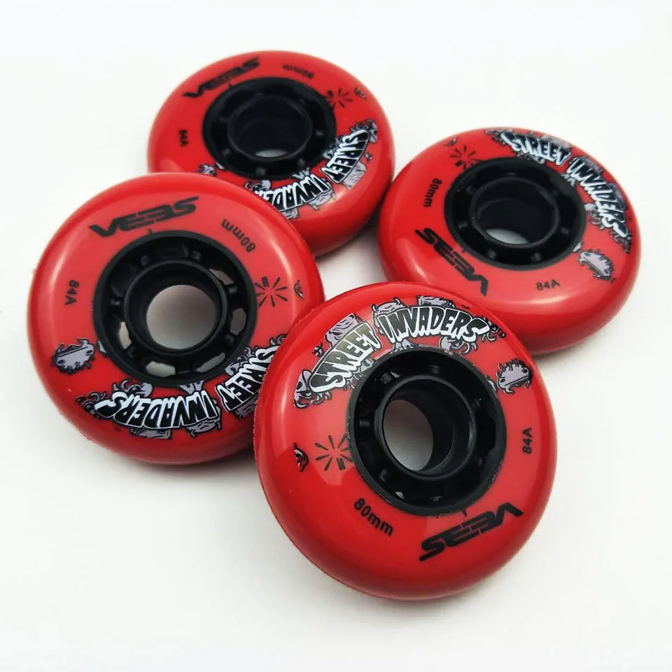 Inline Skates Tyres SEBA Original 84A Invaders Skate Wheels 72/76/80 8PCS Slalom Roller Skating HIGH IGOR WFSC Wheel Sliding Patines Tires
