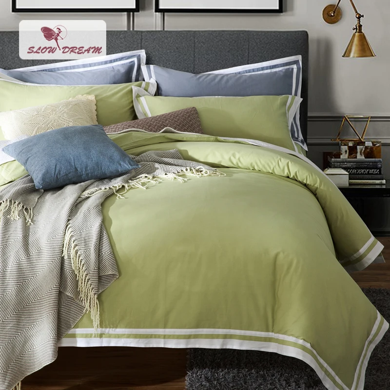 Buy SlowDream Light luxury Yellow green Bedding Set