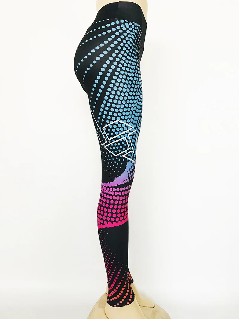 NADANBAO Новые Модные женские леггинсы с цифровой печатью цветные леггинсы Ray флуоресцентный брюки леггинсы