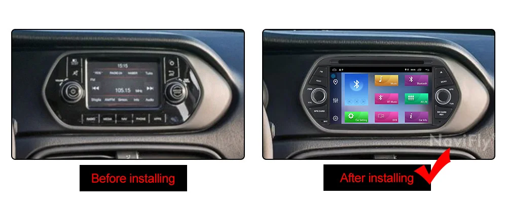 Best NaviFly 2G+32G Android 9.1 car multimedia player for Fiat Tipo Egea 2015 2016 2017 with gps dvd radio stereo player 4