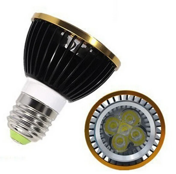 

DHL Free shipping sale E27 PAR20 5W LED spotlight ,AC85-265V,500LM,2 years warranty,5*1w led bulb,lamp