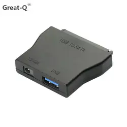 Большой Q USB 3,0 22PIN SATA 2,0 Женский 3 ГБ жесткий диск кабель Внешний 2,5 "3,5" HDD SSD адаптер USB3.0 SATA конвертер