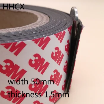 

1 Meter Rubber Magnet 50*1.5 mm self Adhesive Flexible Magnetic Strip Rubber Magnet Tape width 50mm thickness 1.5mm 50x1.5 mm