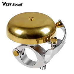 Vintage Classic Bicycle Bell - Retro Brass Alloy Handlebar Ring with Loud Warning Sound (Gold)