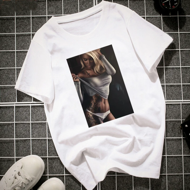 

FIXSYS High Quality Women T Shirts Summer Short Sleeves Shirt Funny Woman Cotton Tshirt Fashion Tops Women's Clothing