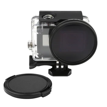 

58mm CPL Filter for GoPro Hero 6 5 Black Waterproof Case with Lens Cover and Adapter Accessory for Go Pro 6 Action Camera