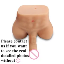 Lifelike real size full silicone male or gay with 20cm big gaint dildo and anus hole sex doll for women