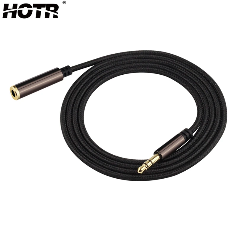 

HOTR Braid Earphone Extension Cable 3.5mm Audio& Video Cable Headphone Extended Cord Lengthen Line to Tablet PC Mobile TV Game