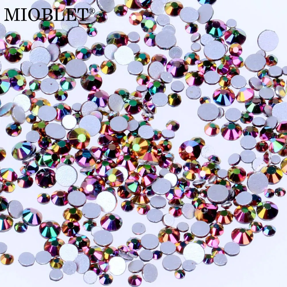 

Mix SS3-SS20 Rainbow Chameleon Stones 3D Glass Nail Art Rhinestones AB/Clear Flat Back Crystal Strass Charm Gems DIY Decorations