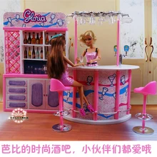 Mini Furniture Happy Hour Relax Time Fashion Bar suit for barbie kurhn Doll House Pretend Play Toys 1/6
