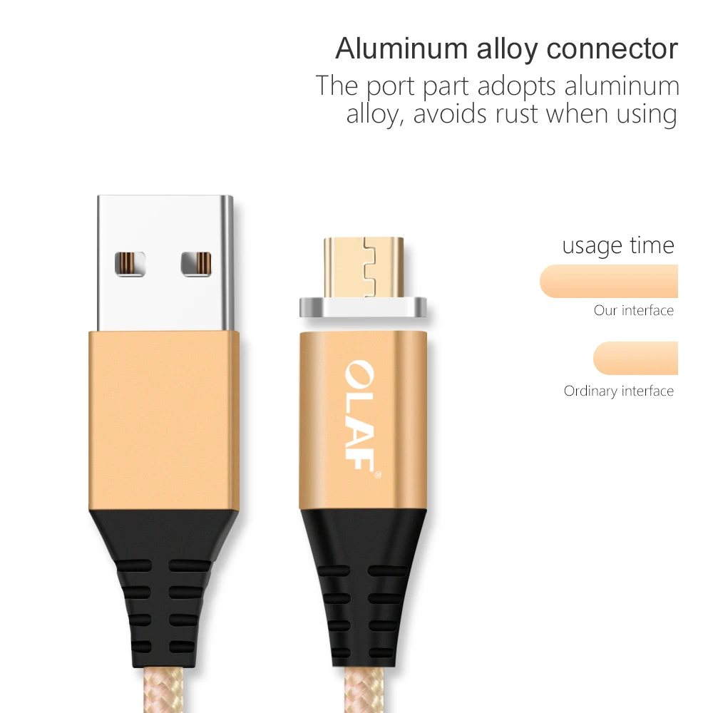 Olaf Магнитный кабель Micro usb type C супер быстрая зарядка Телефон Microusb type-C магнит Зарядное устройство usb c для iphone 7 huawei xiaomi