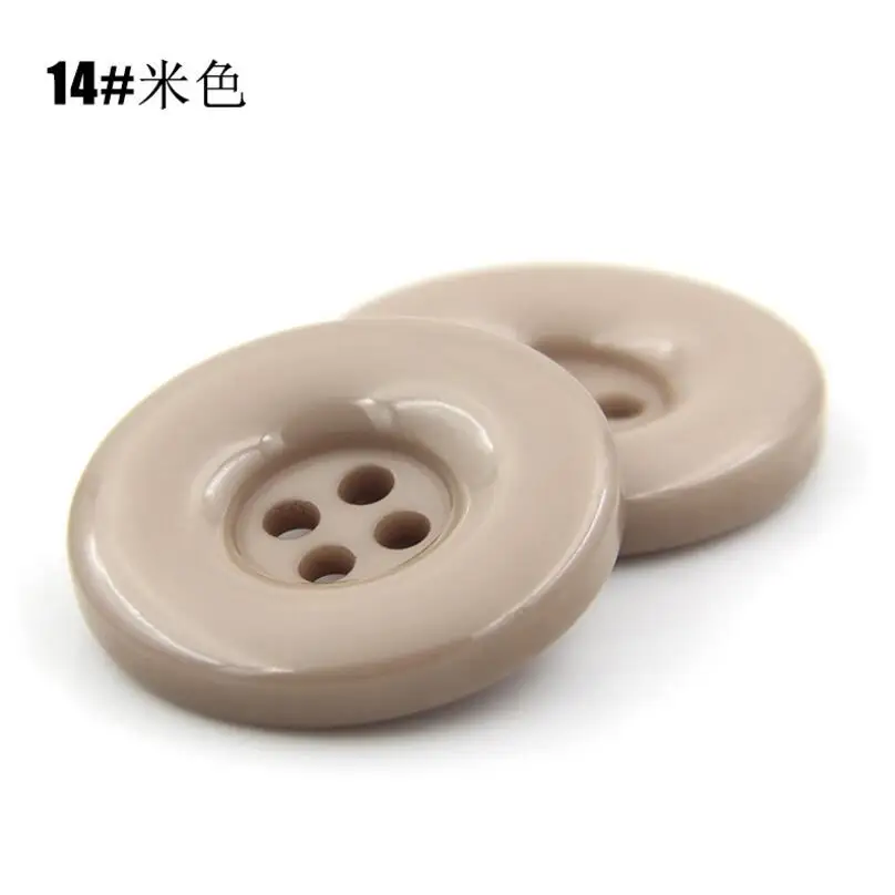 15mm 18mm 20mm 23mm 25mm 28mm 30mm 34mm 38mm 4 Hole Plastic Resin Round Buttons Black White Button For Sewing Scrapbooking DIY 4