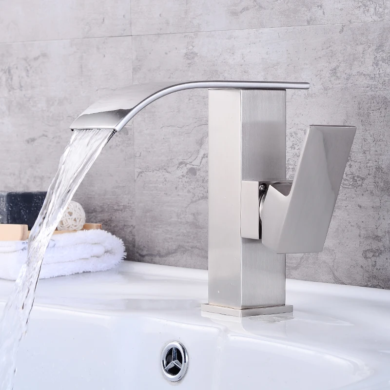 Flg شلال متعدد الألوان حوض مقبض صنبور واحد الباردة والساخنة غسل الحمام حوض خلاط صنبور الحمام الغرور torneira banheiro Flg شلال متعدد الألوان حوض مقبض صنبور واحد الباردة والساخنة غسل الحمام حوض خلاط صنبور الحمام الغرور torneira banheiro