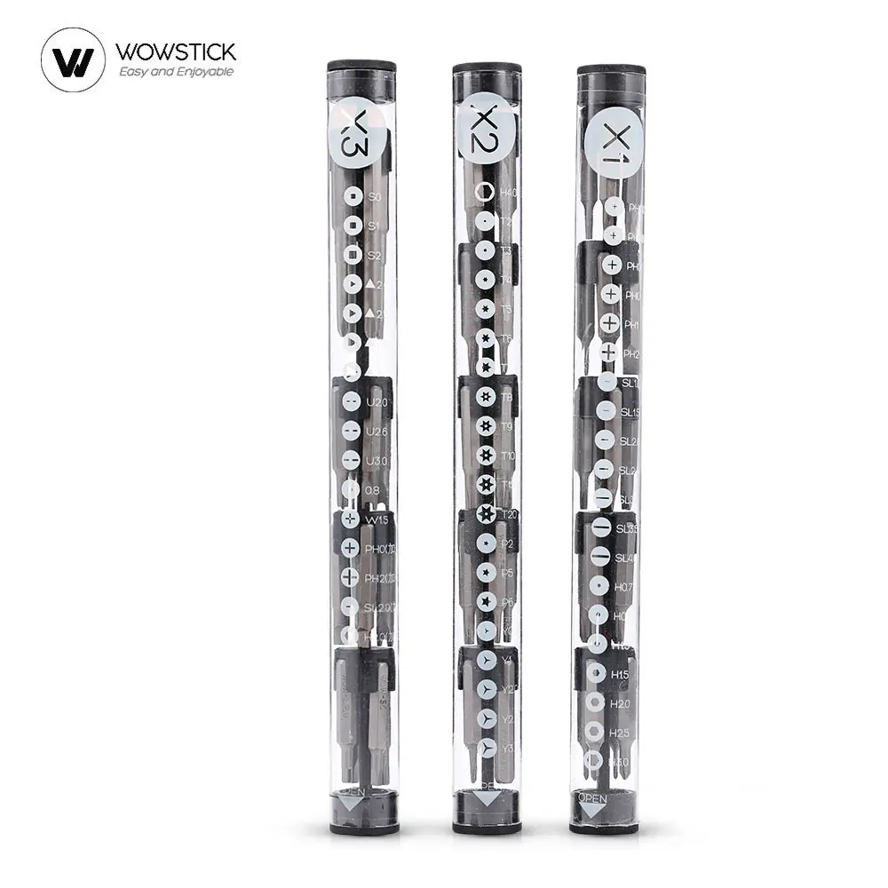 Wowstick 56 шт. 4 мм биты шестигранник S2 Магнитная отвертка Набор прецизионных