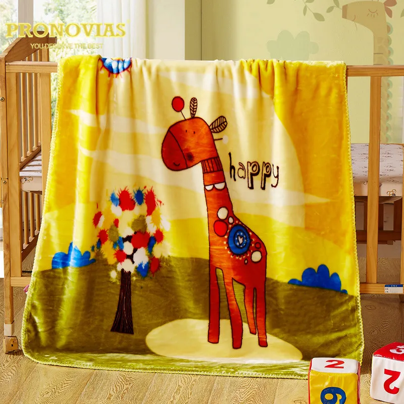 outlet ultra soft velvet reactive cartoon giraffe single size children