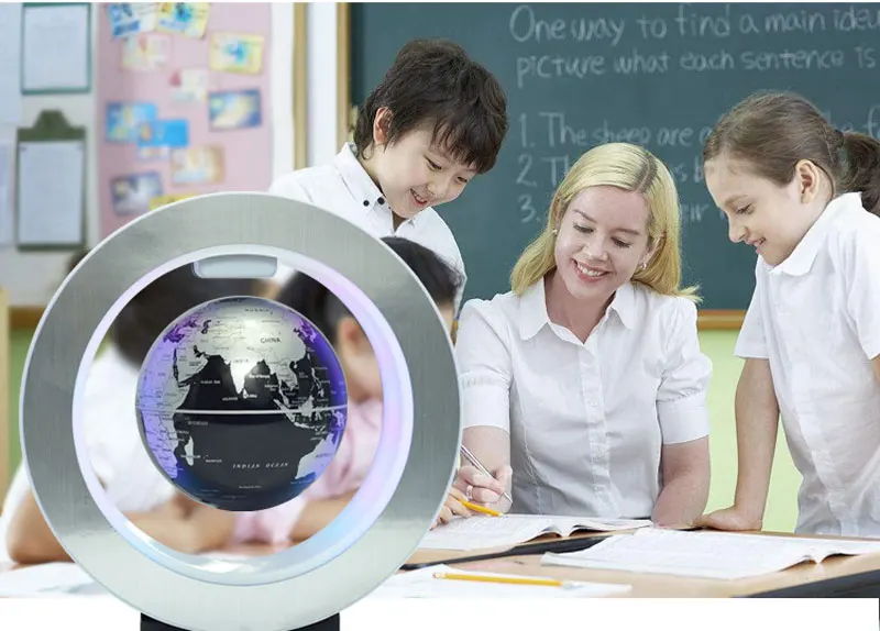 Magnetic Levitation Novelty Round LED World Map Globe Lamp Luminous Rotation Display Antigravity MagicDec Plasma Ball Light (6)