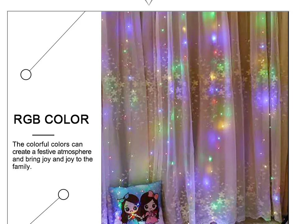 LED String Lights USB Copper Wire LED Garland Window Curtain Light String Bar Wedding Christmas Lights Outdoor Decoration (16)