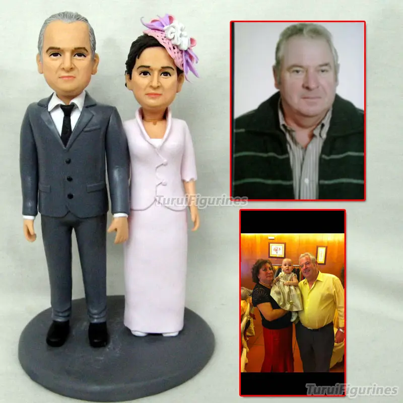 Grandparent Статуэтка bobblehead пользовательские украшения на день рождения подарок кукла пользовательский подарок для мужей свадебное украшение