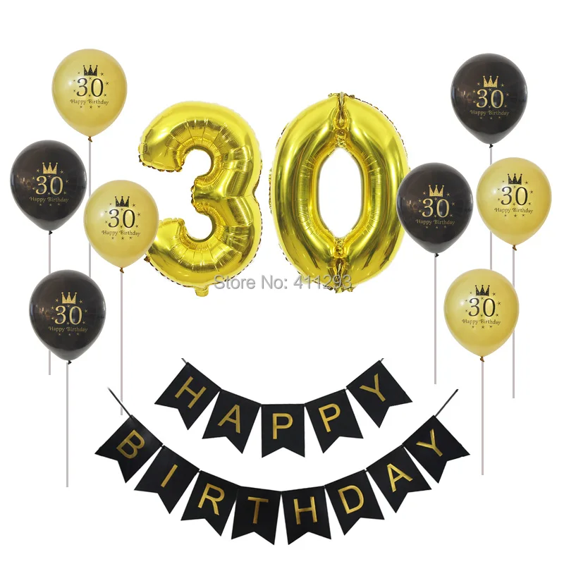 30th праздничных воздушных шаров &quot30/40/50/60/70/80th birhday вечерние украшения Днем