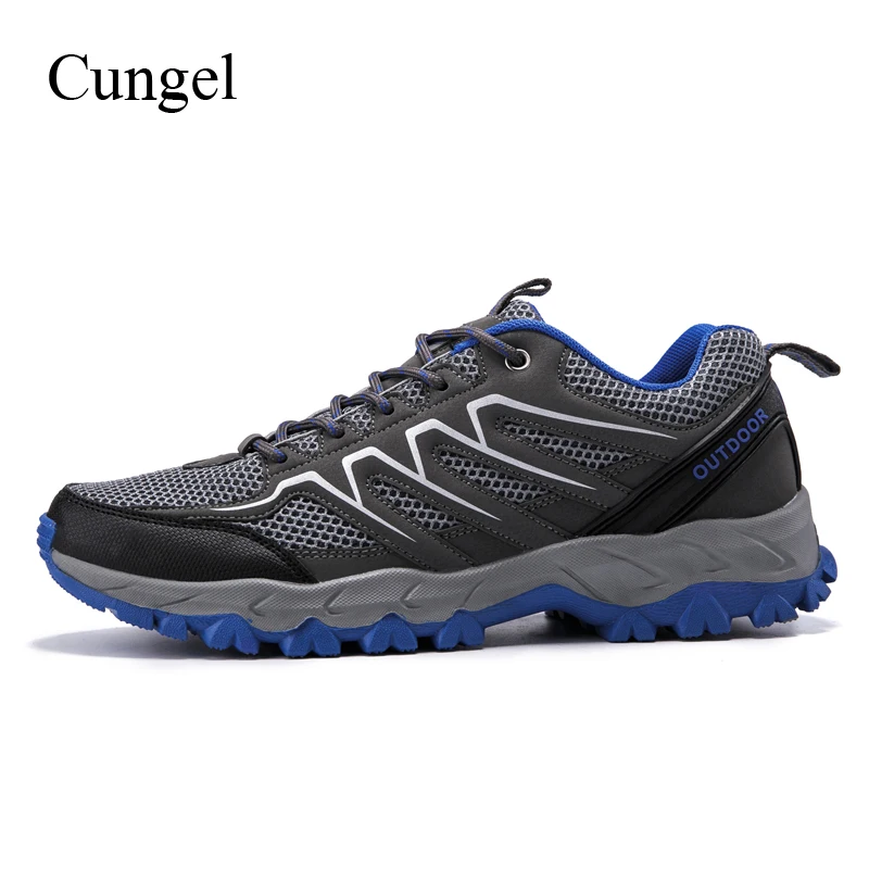Cungel Spring/Summer Sneakers men Hiking shoes breathable Trekking Outdoor Climbing shoes Mountain Walking shoes Non-slip