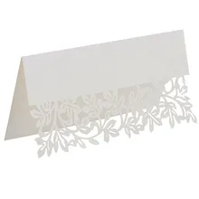 50pcs/lot Laser Cut Leaf Table Name Cards Place Cards Guest Names Mark Cards Wedding Party Table Decoration Wedding Favors