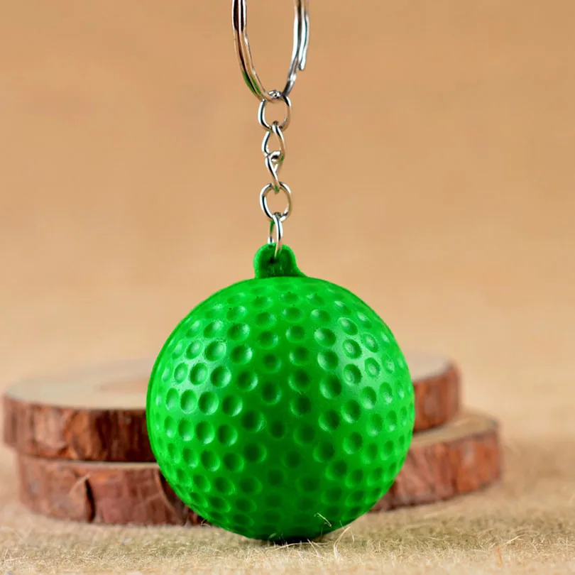 3 قطعة/الوحدة مجوهرات golfball خلية مفتاح اكسسوارات بو رغوة جولف كرة الرجبي المفاتيح الأمريكية مفتاح سلسلة حلقة هدية