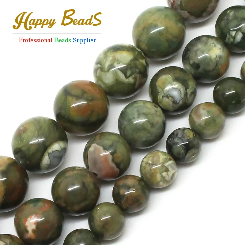 

Natural Green Old KAMBABA Jaspe Stone Beads 6mm 8mm 10mm For Jewelry Making DIY Jewelry 15inches (F00580)