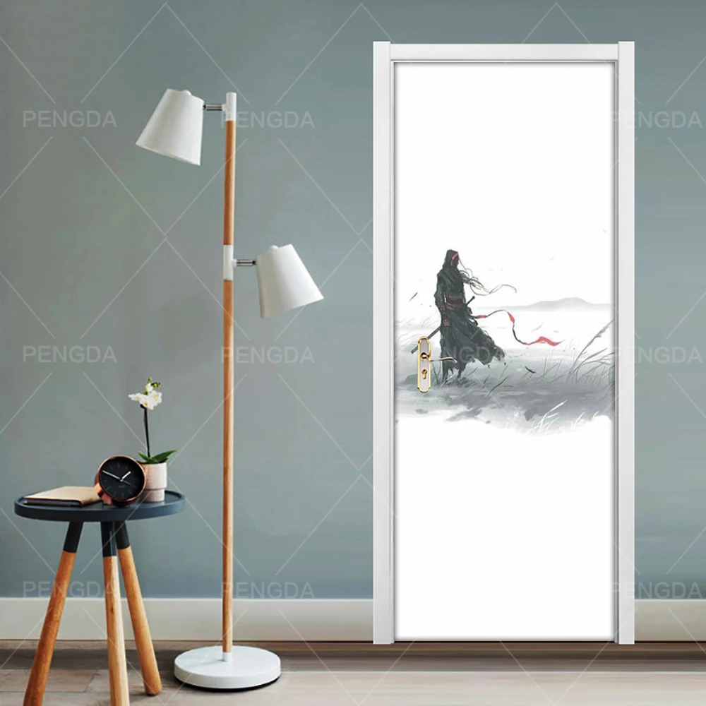 

Self Adhesive Wallpapers Renovation Prints Art Picture Abstract Character DIY PVC Door Sticker Waterproof Home Decoration Decal