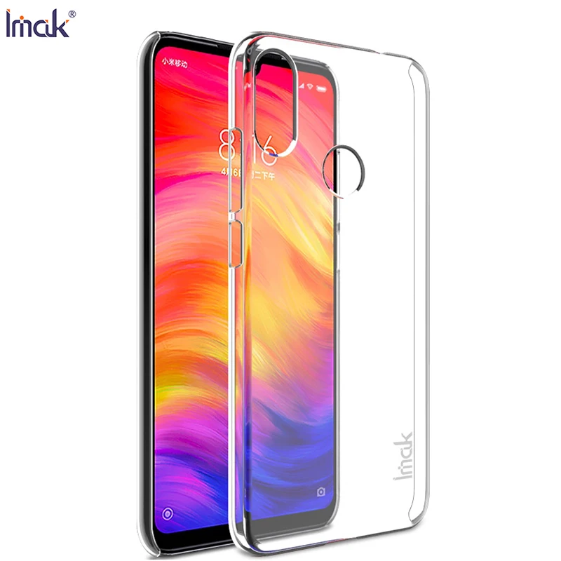 

For Xiaomi Redmi Note 7 Case IMAK Transparent Wear-resisting PC Hard Case For Xiaomi Redmi Note 7 Pro Crystal Cover 6.3''