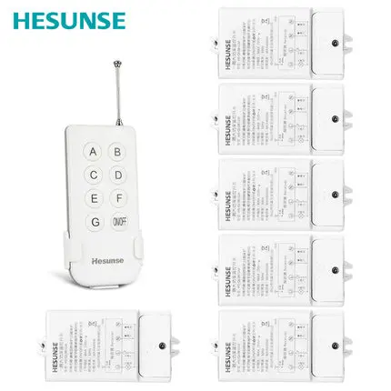 

HS-QL081GM 6-7 ways with 110V-220V Long Distance 4000W High Power Remote Control Power Switch