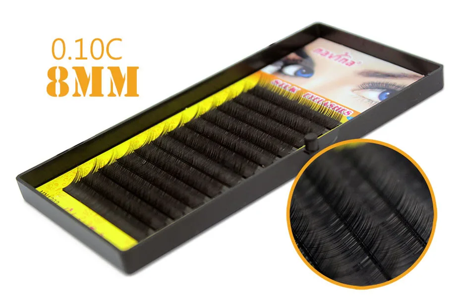 NAVINA 1Case 3D Natural Individual Mink Eyelashes Professional Extension Soft Silk Eyelash Makeup Fake False Eye Lashes 0.10c