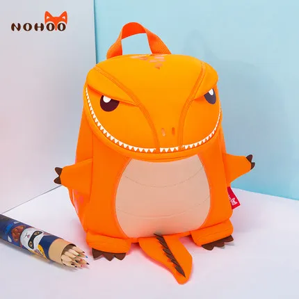 Рюкзак школьный NOHOO 3D Динозавр высокого качества водонепроницаемый детский мешок Неопреновый детский рюкзак по - Цвет: Small Tyrannosaurus