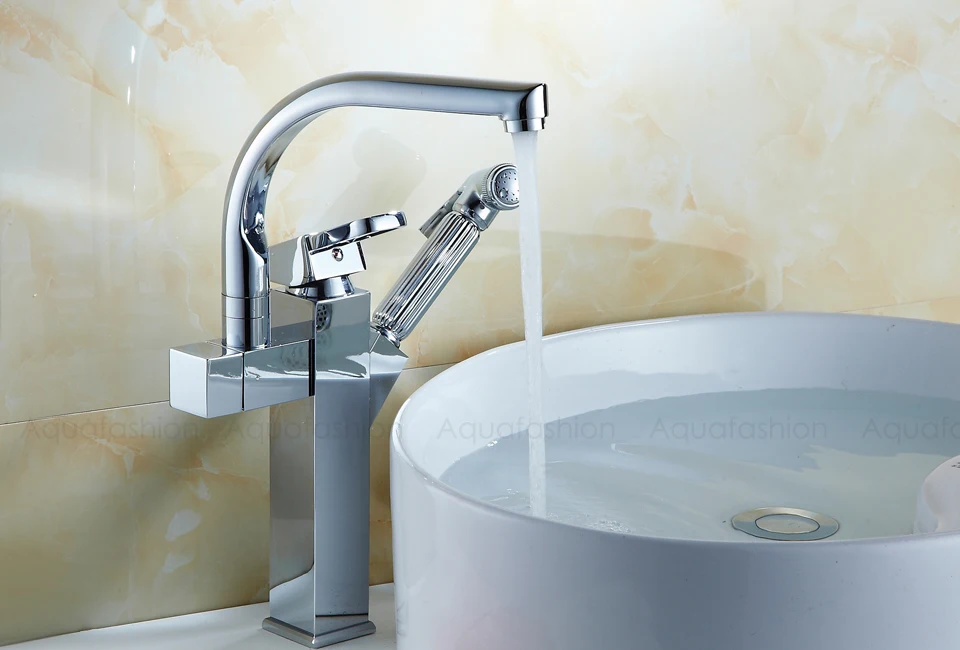 Luxury Golden Bathroom Sink Faucet Pull Out Basin Mixer Single Handle Gold Taps For Bathroom Sink (7)