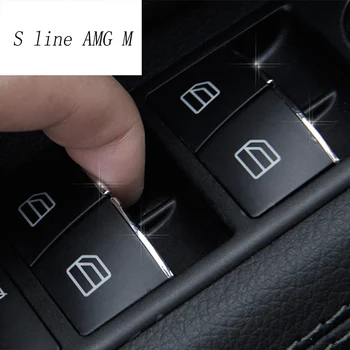 

Car styling window lift buttons switch covers Stickers trim for Mercedes Benz GLE W166 ML GL GLS X166 Interior Auto Accessories