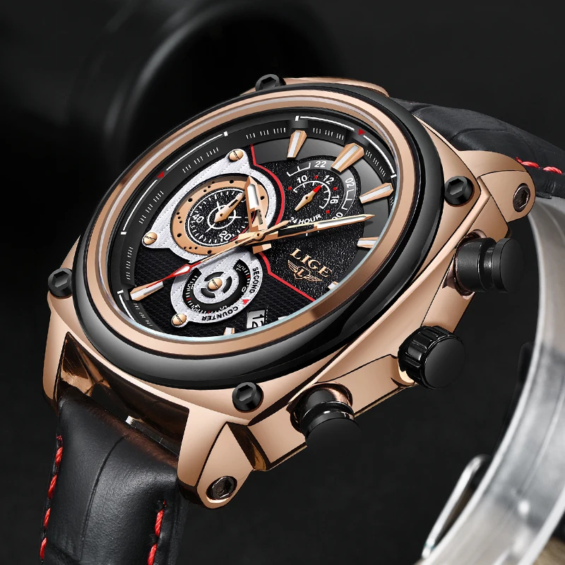 LIGE Mens Watches Top Brand Luxury Military Sport Watch Men Automatic Date Luminous Waterproof Quartz Watch Relogio Masculino LIGE Mens Watches Top Brand Luxury Military Sport Watch Men Automatic Date Luminous Waterproof Quartz Watch Relogio Masculino