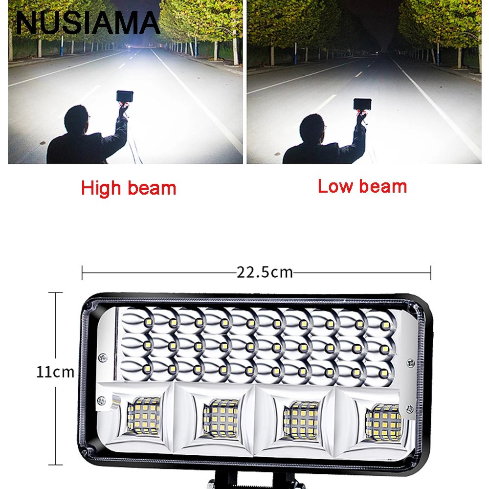 Автомобильный светодиодный рабочий светильник 12 В Светодиодные балки Led бар 24 В внедорожник 4x4 внедорожный Светодиодный точечный светильник ATV Высокий Низкий Луч внедорожные аксессуары Лодка лампа utv