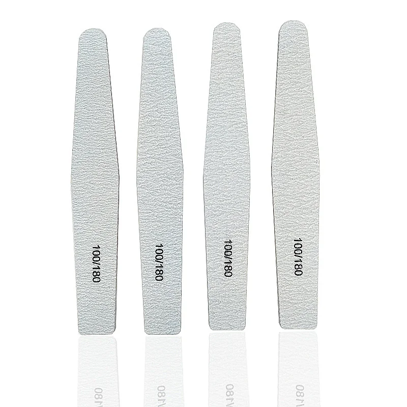 Bloco de Lixa de Unha Lixas de Unha Polonês da Arte do Unha Lote Atacado 100 180 Grit Diamante Cinza uv Gel Manicure Pedicure Tampão Ferramentas 50 Pçs - 4 Lixas de Unha UV Gel Manicure Pedicure