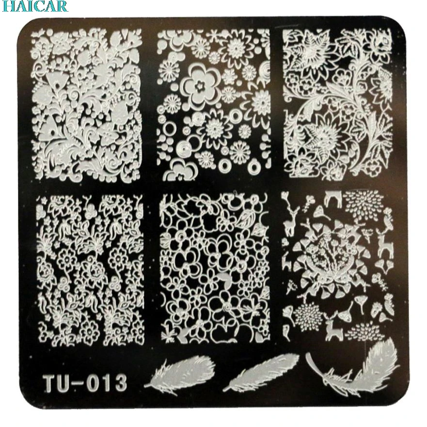 1PC Brand Stainless steel DIY Nail Art Image Stamp Stamping Plates