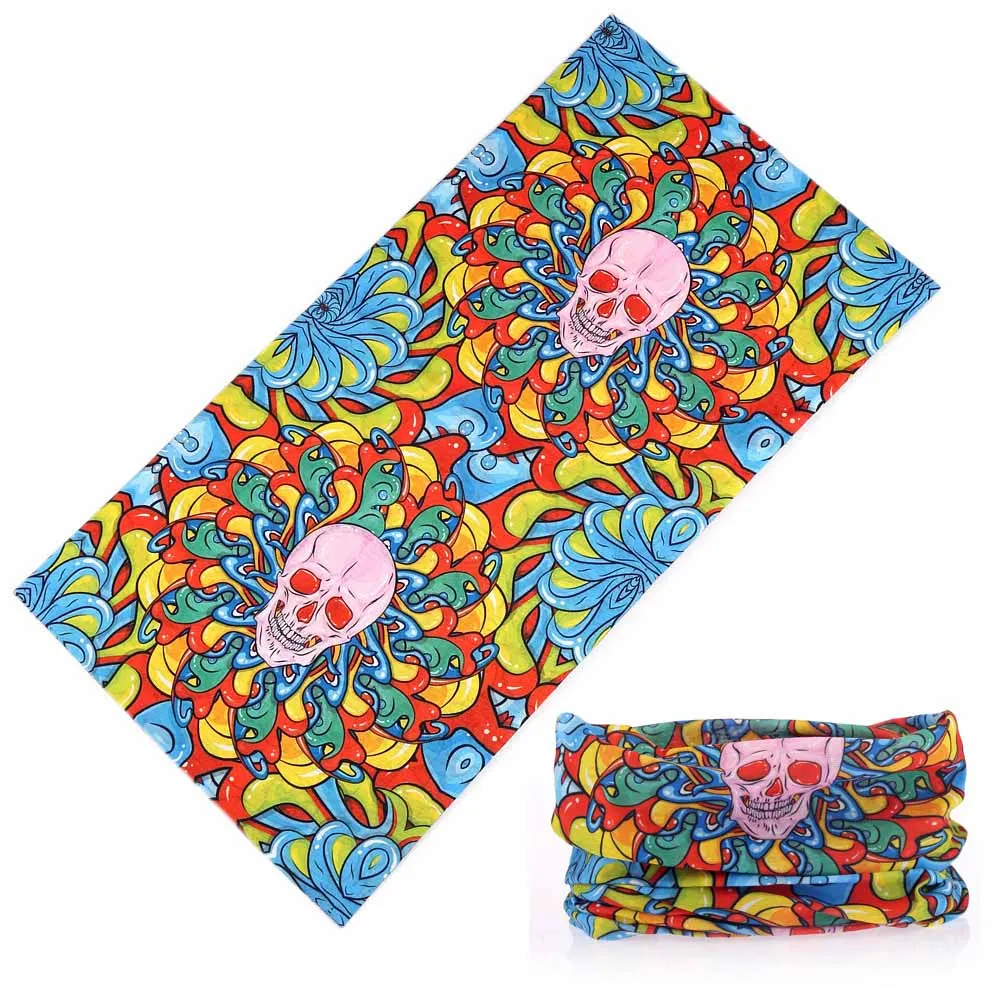Novelty Skull Bandana Scarf Custom Multifunctional magic Tube Seamless
