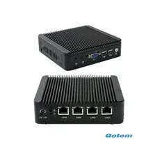 Высокое качество micro pc celeron J1900 2.42 Г 4 LAN мини-пк x86 Беспроводной OEM Черный 8 Г RAM 1 Т HDD