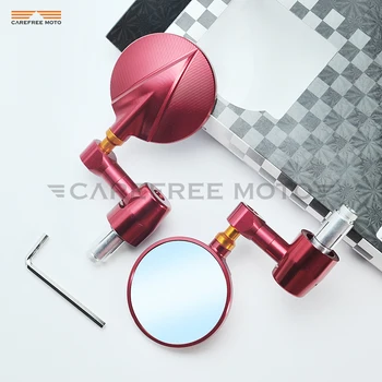 

7/8" CNC Motorcycle Handle Bar End Mirrors Rearview Mirror Case for Yamaha Kawasaki Suzuki Honda KTM Ducati BMW