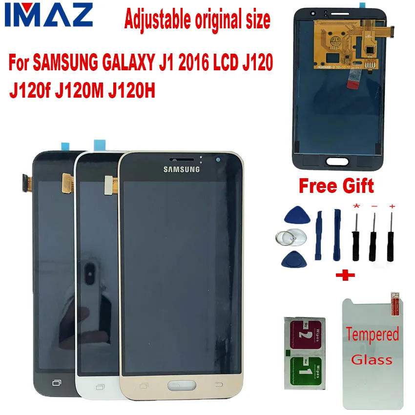 

IMAZ Adjust Brightness LCD For Samsung Galaxy J1 2016 J120 J120F J120M J120H J120FN LCD Display Touch Screen Digitizer Assembly