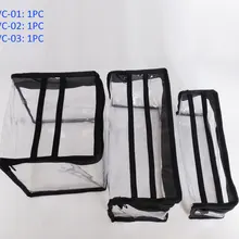 Профессиональная, прозрачная пластиковая косметичка для макияжа с застежкой-молнией и ручкой, прозрачная Водонепроницаемая дорожная сумка