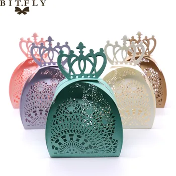 

50pcs Candy box gifts box vintage design Laser cut lace lace for DIY Wedding party baby Shower birthday decoration favor supplie