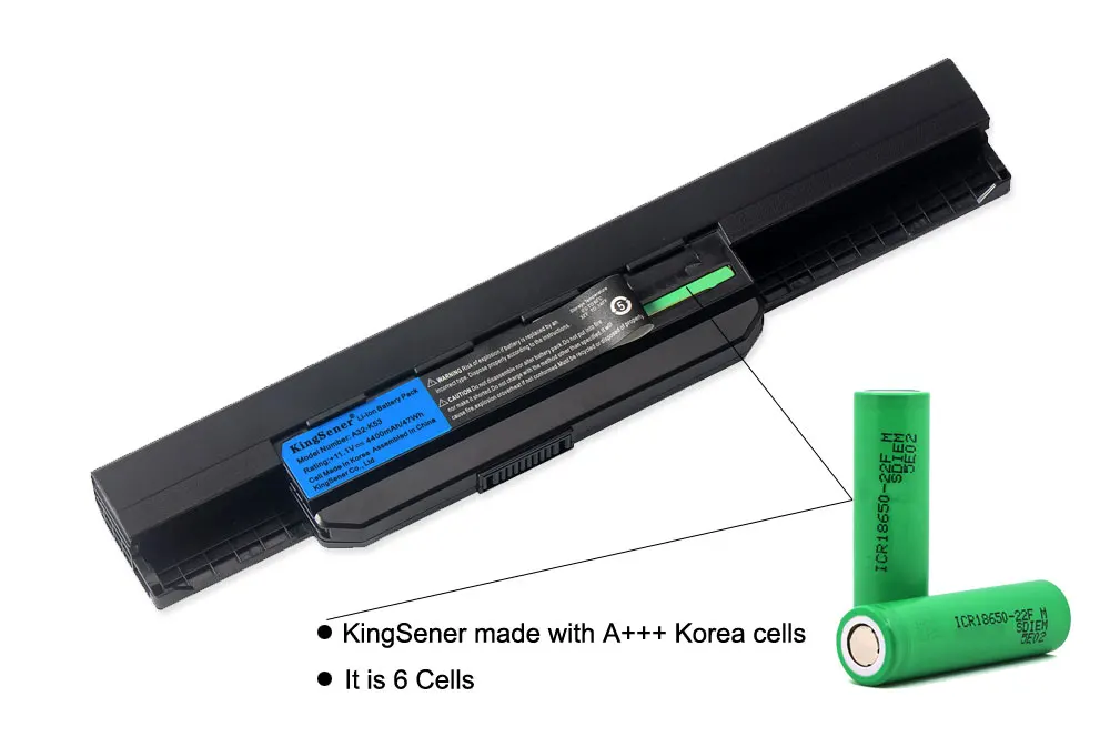 KingSener Аккумулятор для ноутбука ASUS K53 K53E X54C X53S X53 K53S X53E A32-k53 A42-K53 K43jc K43jm K43js K43jy K43s K43sc A53S