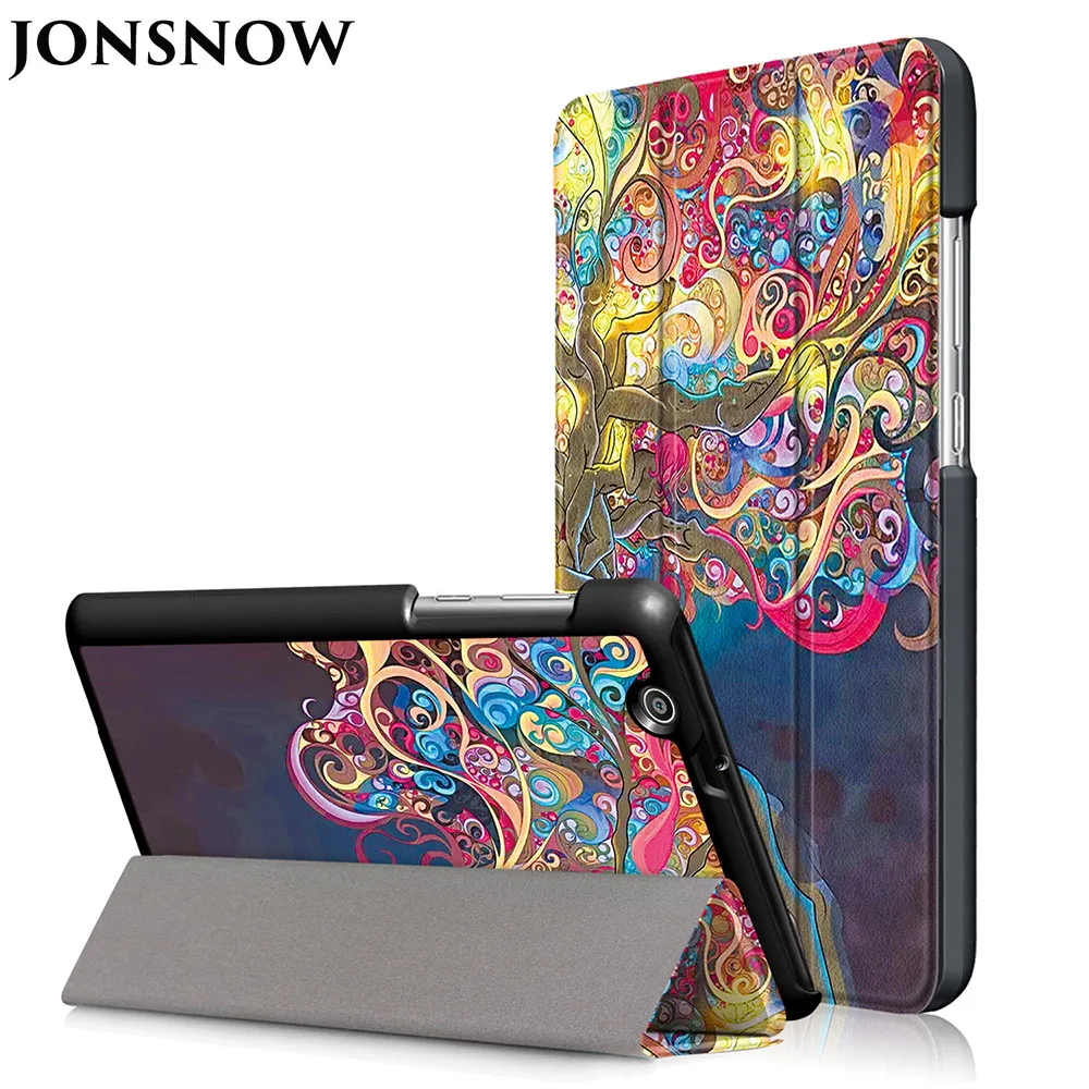 

JONSNOW Protective Case for Huawei MediaPad T3 7 3G BG2-U01 Ultra Thin 3 fold Silk Texture Smart Sleep Stand Leather Cover