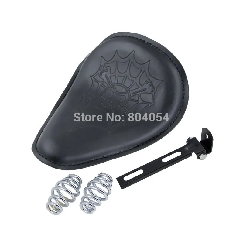 

Motorcycle Leatheroid Spring Solo Seat For Harley Touring Softail VRSC Dyna Sportster