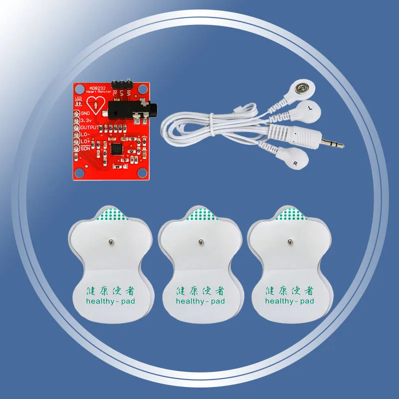 

Ecg module AD8232 ecg measurement pulse heart ecg monitoring sensor module kit