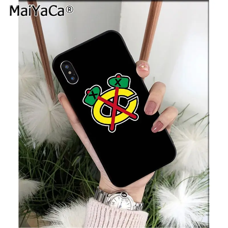 MaiYaCa Chicago Blackhawks ТПУ Мягкие аксессуары для телефонов чехол для телефона для iPhone X XS MAX 6 6S 7 7plus 8 8Plus 5 5S XR